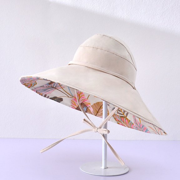Women's Sun Hats Sun Hat Sun Hat Female Summer Half Empty Top Can Tie Ponytail Fisherman Hat Large Overhang Sunscreen Hat Women's Accessories