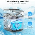 thumbnail image 5 of KNDKO Countertop Ice Maker, Portable Ice Machine with Self-Cleaning, 26Lbs/24H, 9 Ice Cubes/6 Mins for Home/Kitchen/Bar, Grey, 5 of 6