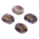thumbnail image 4 of 4 Elementos Piedras Surtidas Símbolos Triangulares Grabados Tierra Aire Fuego Agua Piedras Runas Pulidas para Cristales Reiki Curación Amatista, 4 of 5