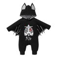 thumbnail image 2 of Halloween Costumes for Kids Toddlers Toddler Halloween Long Sleeve Winged Batshape Hooded Jumpsuit Romper, 2 of 4