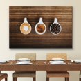 thumbnail image 2 of Canvas Print Wall Art Espresso & Coffee Beans on Wood Grain Table Fruit Food Photography Realism Chic Scenic Colorful Multicolor Ultra for Living Room, Bedroom, Office - 12"x18", 2 of 5
