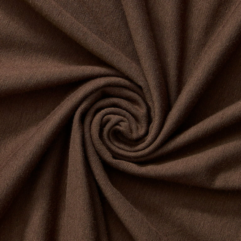 Cotton Jersey Lycra Spandex knit Stretch Fabric 58/60 wide (Brown)