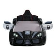 thumbnail image 2 of Furniture of America Dash Kids Plastic Twin Race Car Bed with LED and Sound, Black and White, 2 of 9