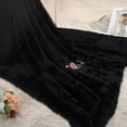 thumbnail image 5 of Arogan Super Soft Longfur Fluffy Throw Blanket,Sherpa Warm Underside Blanket,60"x80",Black, 5 of 7