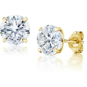 PORI JEWELERS 14K Solid Gold 6Mm Round Stud Earrings