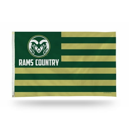 Rico Industries College Colorado State  3' x 5' Country Banner Flag  - Indoor or Outdoor Décor - Single Sided