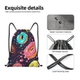 thumbnail image 6 of Kdxio Donuts1 Print Drawstring Backpack Bag,Waterproof Draw String Back Sack, Gym Drawstring Bags Swim Bag For Unisex, 6 of 9