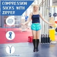 thumbnail image 2 of HLONK Plus Size Zipper Compression Socks 20-30 mmHg for Men and Women  Wide Calf S-6XL  Comfortable Cotton, 2 of 9