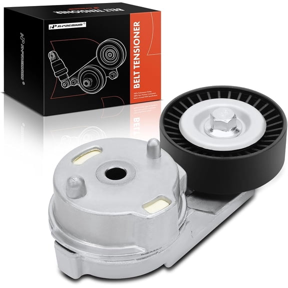 A-Premium Belt Tensioner Assembly with Pulley Compatible with Jeep Wrangler 2007 2008 2009 2010 2011 V6 3.8L, Replace# 53032860AA
