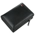 thumbnail image 1 of Carteras de cuero para hombres Cartera corta con bolsillo con cremallera Monederos para hombres Titulares de tarjetas de crédito, 1 of 5