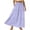 Purple, variant on Womens Midi Skirt Fashion Solid Color Casual Breathable Knee Length Lightweight Everyday Black L