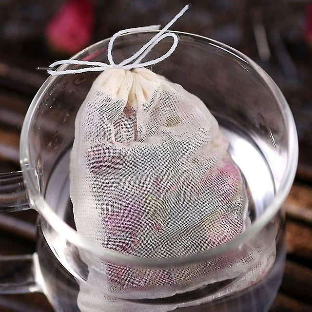 10 Pieces Cotton Drawstring Bags, Natural Unbleached Muslin Bag For Spice, Tea, Herbs