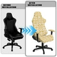 thumbnail image 5 of Xoenoiee Yellow Daisy Grid Pattern Gaming Chair Covers with Armrest Cover, Stretch Washable Computer Gaming Chair Slipcovers for Armchair, Swivel, Computer Boss Chair, 5 of 7
