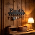thumbnail image 4 of Naittoop Black Metal Key Holder with 8 Hooks 11in Wall Mounted Family Key Rack Iron Storage Shelf Modern Entryway Decor Hook for Keys Accessories Multi Use Hanger, 4 of 6