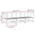 thumbnail image 4 of vidaXL 3 Piece Garden Lounge Set Solid Wood Pine, 4 of 4