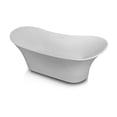 thumbnail image 1 of Contemporary Double Slipper Freestanding Cast Resin Insulated Bath Tub, Gloss White - 69 x 29 x 28 in., 1 of 1