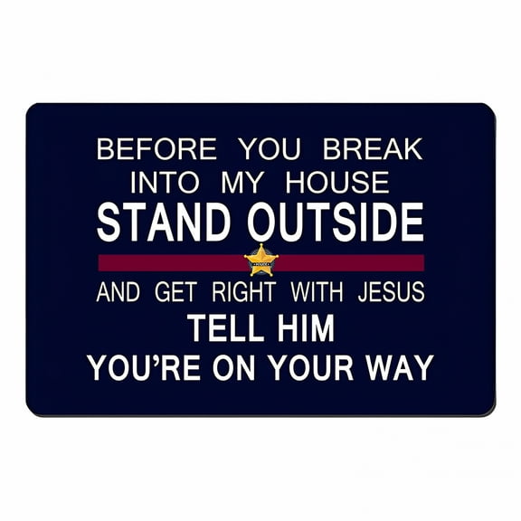 DERONA Rugs for Living Room Door Mats Outdoor Welcome Doormats for Front Door Indoor Entrance Low Profile Non Slip Rubber Back Rugs for Floor Funny Welcome Ish Outside Entry Decor Door Mat Black