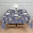 thumbnail image 3 of Pioneer Flower Floral Print Pattern Square Tablecloth, Waterproof Wipeable Spillproof Washable Table Cover for Home Kitchen Party Decor, 42"x42", 3 of 6
