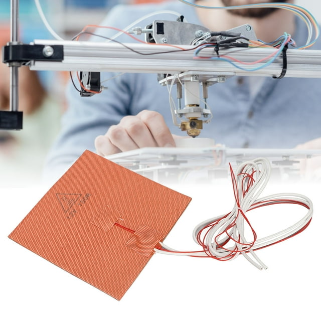 Silicone Heating Pad 3D Printer Bed Mat Ofor Range Silicone Silicone Heater Pad High Temperature With Back Glue Hot Bed Silicone Heating Pad 3D Printer Accessories