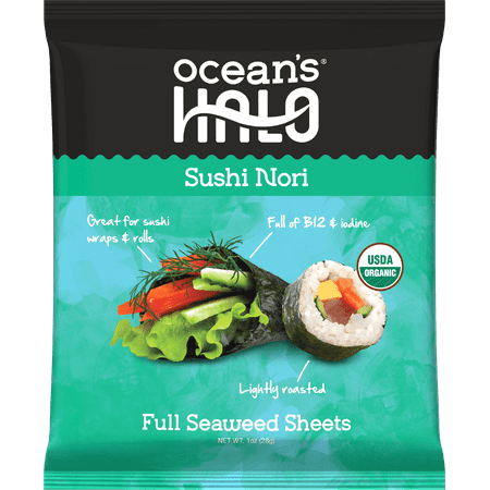 Ocean's Halo Organic Sushi Nori 12 pack (120 Sheets