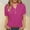 Pink, variant on Womens Tops 2025 Solid Comfy Short Sleeve Cotton Linen Top Spring Summer Shirts for Women Multicolor L