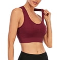 thumbnail image 2 of SHCKE Women Yoga Workout Sport Tank Top Bra Racerback Wirefree Workout Bra With Removable Pads, 2 of 6