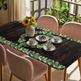 thumbnail image 3 of Spring Eucalyptus Leaves Table Cloths for 4 Foot Rectangle Tables, Farmhouse Botanical Brown Wood Patio Waterproof Elastic Fitted Tablecloths, Washable Rectangular Table Cover for Camping, 3 of 8