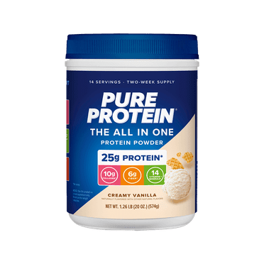 PURE PROTEIN Creamy Vanilla All in One 25g Protein Powder (1.25 lb.)