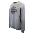 thumbnail image 2 of Harley-Davidson Men's Heather Grey Official Logo L/S Pullover Sweater (S01), 2 of 7