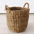 thumbnail image 6 of WHW Seagrass Baskets, Set of 3, Natural, Chunky Sweater Weave Wicker, Handmade, 16.5, 15.75, 14.25 inches, 6 of 13
