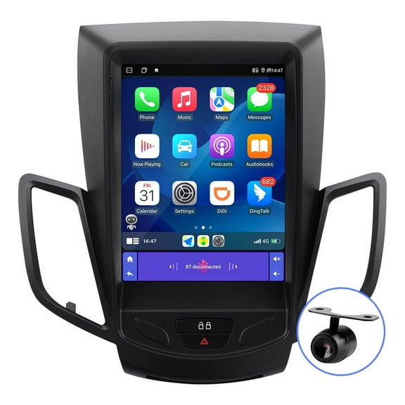 Torovo Car Radio Tesla Vertical Stereo for Ford Fiesta 2009-2016 Carplay
