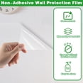 thumbnail image 2 of Clear Wall Protector Sheet, Non Adhesive Clear Contact Paper Peel and Stick, Static Cling Removable Wall Paper Sticker Pull and Stick, Wall Sticker Door Scratch Protector for Kitchen Cabinets, 6.6ft, 2 of 7
