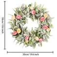 thumbnail image 3 of BKER Summer Berry Wreath Festival Rattan Door Hanging Leaf Rattan Decorative Pendant, 3 of 5