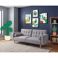 thumbnail image 1 of Sofá Cama Makora Merlak Gris Claro Velvet 3 Posiciones con Soft Foam Reclinable, 1 of 10