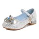 thumbnail image 1 of Zapatos de tacón alto para niñas de Disney, novedad de primavera, zapatos de cristal de princesa frozen elsa para niños, zapatos de actuación para niños, plantilla de 23 cm de 15,5 Gao Jinjia LED, 1 of 2