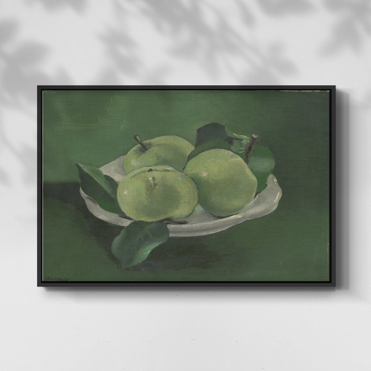 Vintage Botanical Print-LII By Wexford Home Framed in Black Wood Gallery Wrapped Canvas 17 in. x 25 in.