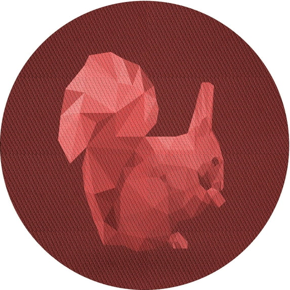 Ahgly Company Machine Washable Indoor Round Transitional Cranberry Red Area Rugs, 6' Round