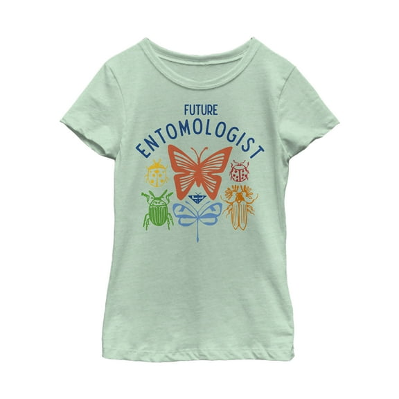 Girl's Lost Gods Future Entomologist  Graphic Tee Mint Medium