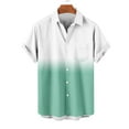 thumbnail image 3 of ZZwxWA Mens Button Down Short Sleeve Shirt Gradient Color Regular Fit Hawaiian Shirt Lightweight Casual Summer Shirts, 3 of 5