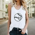 thumbnail image 2 of Pompotops Women's Pullover Sleeveless Printing Solid Color Vest Tops, 2 of 4