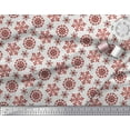 thumbnail image 3 of Soimoi Poly Georgette Fabric Snow Flakes Floral Print Fabric by Yard 42 Inch Wide, 3 of 5
