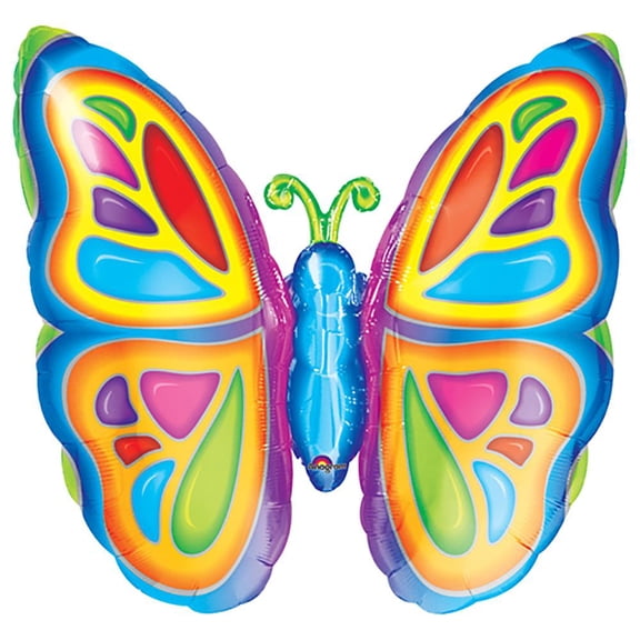 LOONBALLOON Birthday Bugs-Butterflies Balloons, 25″ BRIGHT BUTTERFLY
