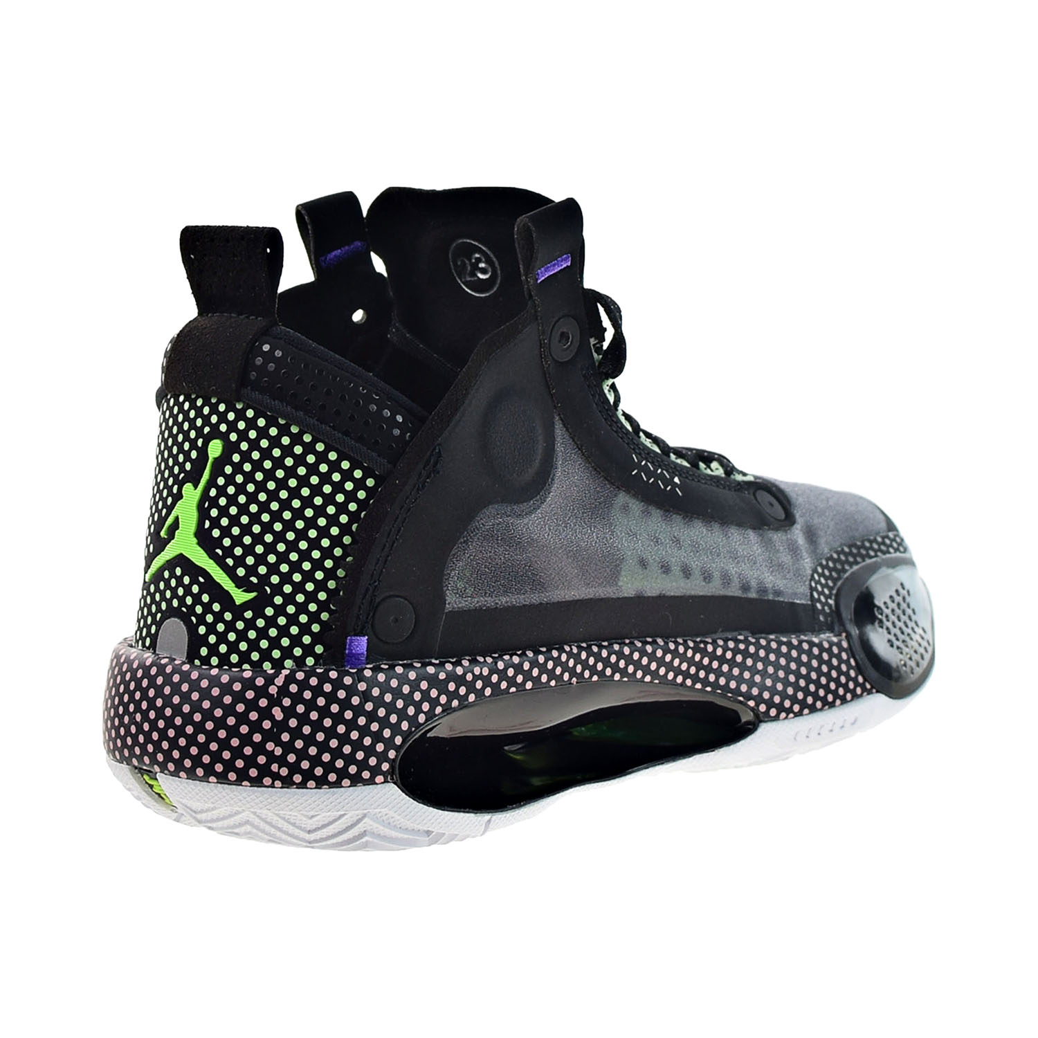 Air Jordan XXXIV 34 Big Kids' Basketball Shoes Black-White-V Green bq3384-013 - image 3 of 6