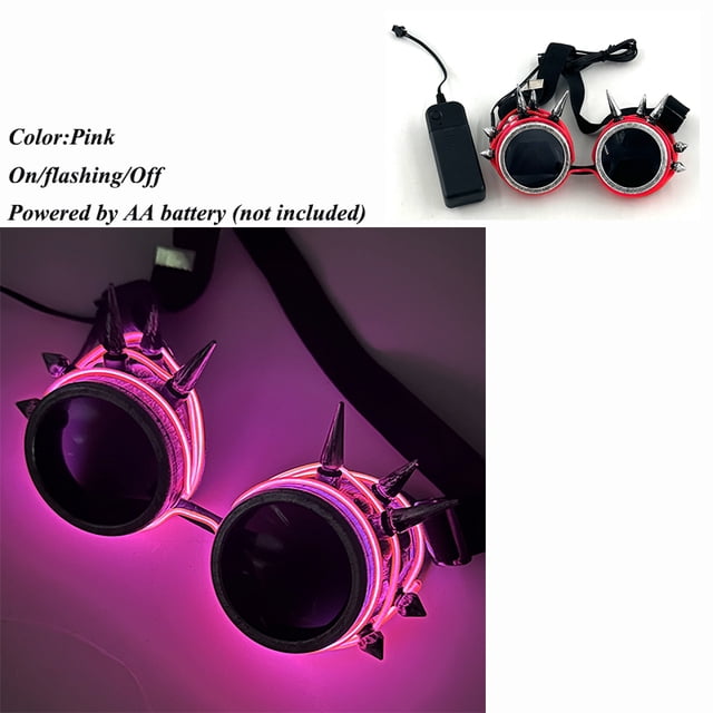Gafas luminosas de neón LED para fiesta de disfraces, decoración de fiesta, DJ, Club, accesorios de rendimiento, cambio de Color