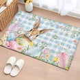 thumbnail image 2 of Easter Area Rugs Collection 2'x3', Spring Rabbit Eggs Seasonal Flowers Blue Lattice Non Slip Indoor Rectangle Throw Runner Rug Floor Mat Carpet for Living Room Dining Table Bedroom Nursery, 2 of 9