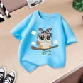 thumbnail image 4 of WEAIXIMIUNG Vêtements Mignons pour Adolescents Été Enfants Filles T-Shirt Imprimé Mignon Col Rond Manches Courtes Été Décontracté Mode Ample, 4 of 4