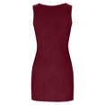 thumbnail image 6 of Summer Fashion Sun Dresses for Womens 2025 Plus Size Casual Solid Color Sleeveless Button V-Neck Dress, 6 of 7