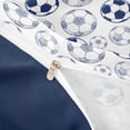 thumbnail image 4 of Castle Fairy Sport Soccer Duvet Cover Queen, Navy Blue White Queen Bedding,Navy Blue Reversible,3-Piece,1 Duvet Cover and 2 Pillowcases, 4 of 6