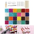 thumbnail image 3 of Glass Seed Beads, Assorted 24 Colors Small Beads for Art and Craft, Jewelry 16000pcs 2mm, 3 of 10