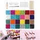 thumbnail image 3 of Kit de cuentas de vidrio para hacer joyas, juego de cuentas de vidrio para hacer pulseras, bricolaje, 3000 piezas 4 mm, 3 of 9